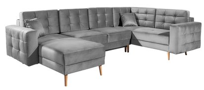 Corner sofa with sleeping function Masime U (Fabric: Monolith 84)