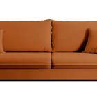 Volio Magic Velvet 2286 three-seater sofa, copper, hydrophobic velvet, black legs