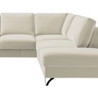 Corner sofa with sleeping function Bewello L-shaped with side and container Matt Velvet 06 easy-cleaning hydrophobic velvet right-hand side