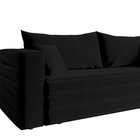 Three-seater sofa Lilla Amon 13 with a container in hydrophobic velor fabric, black legs