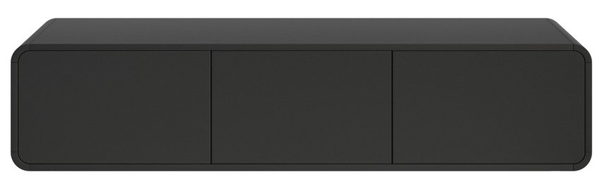 TV cabinet Oro 154 cm with three drawers, hanging, black