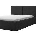 Upholstered bed 180/200 cm Farese black Poso 135 with container and gas actuator corduroy