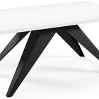 Scalize extendable table 140/200 cm white with black steel frame