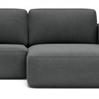 Bissari L-shaped right-hand corner sofa with sleeping function with Perla 35 corduroy container