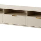 Oval TV cabinet 160 cm with recesses, Beige