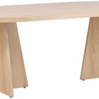 Quishly oval dining table 115 x 230 cm bleached oak
