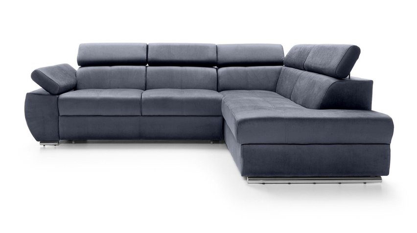 Ararip 268 cm L-shaped corner sofa bed with adjustable headrests and storage (Fabric: Element 22, Side: Right)