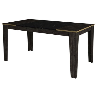 Chistled Dining Table 145x85cm Black