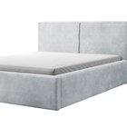 Upholstered bed 180/200 cm Farese light gray Poso 55 with container and gas strut, corduroy