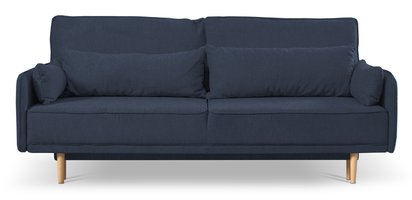 Spider three-seater sofa bed, navy blue, in easy-clean fabric