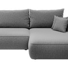 Foggi Melody 04 L-shaped corner sofa with sleeping function with right-hand chenille container