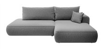 Foggi Melody 04 L-shaped corner sofa with sleeping function with right-hand chenille container