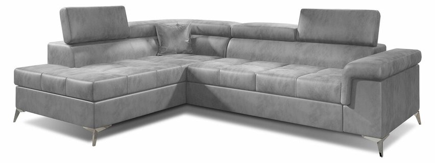 Bissao corner sofa bed (Fabric: Monolith 84, Side: Left)