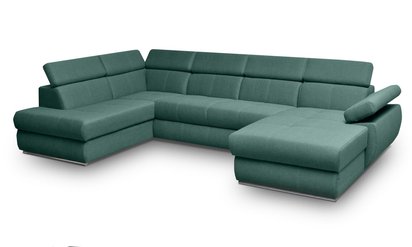 Ararip 341 cm U-shaped corner sofa bed with adjustable headrests (Fabric: Element 20, Side: Left)