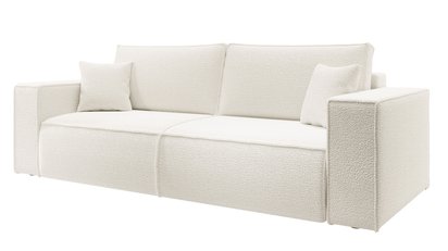 Farese three-seater sofa with storage, cream boucle