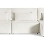 Corner sofa with sleeping function Moduliano U-shaped large with container universal cream boucle