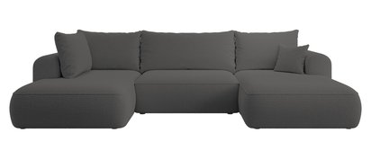 Ovo U-shaped corner sofa with sleeping function with Abriamo 08 boucle container, left-hand