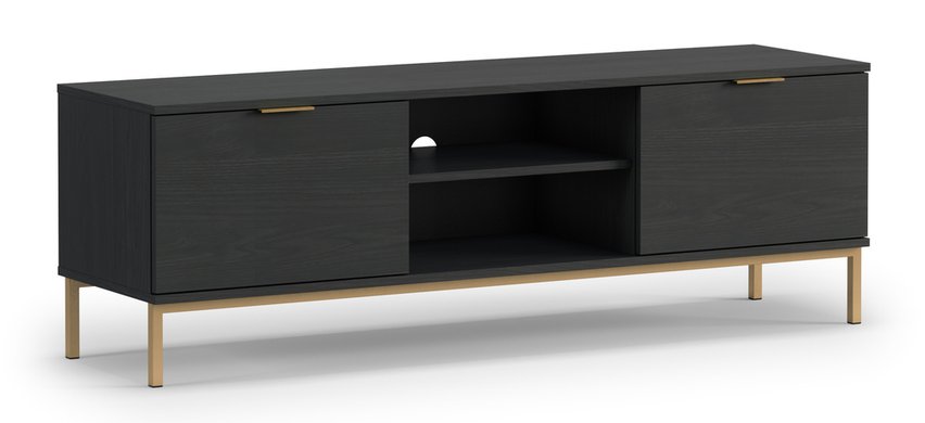 Lartti TV cabinet 150 cm two-door portland ash black