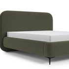 Upholstered bed 180x200 cm Monno Castel 39 metal frame easy-to-clean velvet legs black