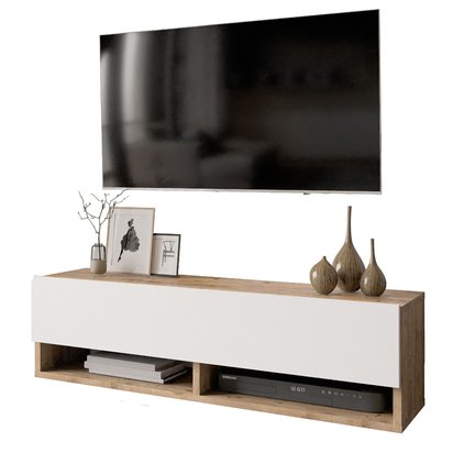 Fretin TV cabinet 31.6x100 cm Atlantic pine/white