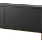 Bemmi three-door chest of drawers, 150 cm, black with gold legs