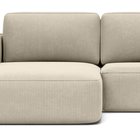 Bissari L-shaped left-hand corner sofa with sleeping function with Perla 15 corduroy container