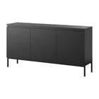 Bemmi three-door chest of drawers, 150 cm, black with black legs
