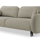 Bafra sofa bed with sleeping function and bedding container, beige velvet