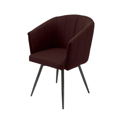 Spinosa upholstered swivel chair in burgundy hydrophobic fabric