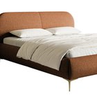 Upholstered bed 180x200 cm Ovalle, copper, hydrophobic braid, gold legs