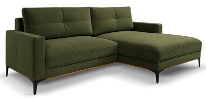 Corner sofa with sleeping function Sabbino L-shaped with storage Curio 39 hydrophobic chenille left-sided