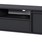 Meuble TV Evo à deux portes avec tiroir, suspendu 154 cm, noir
