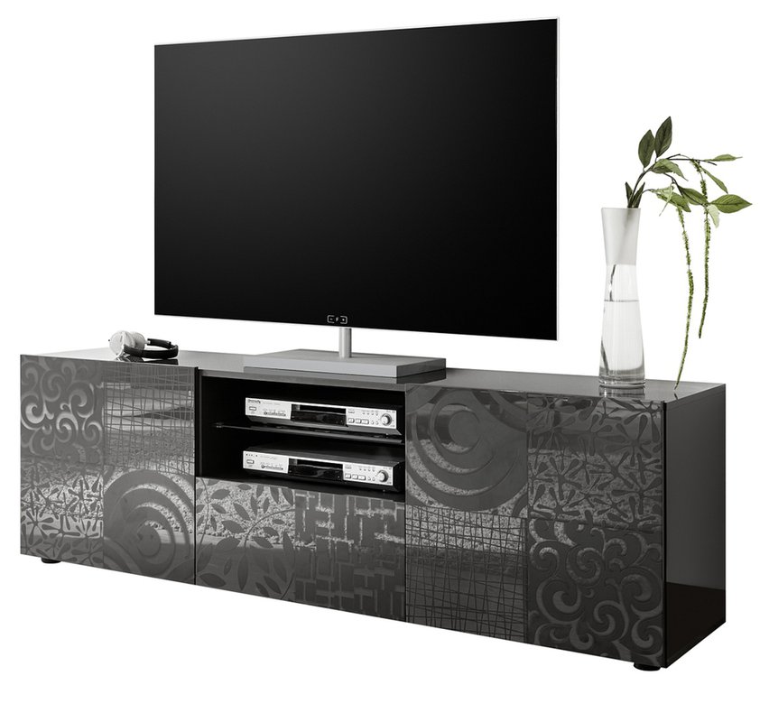 Certille RTV cabinet, two-door, anthracite