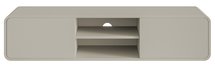 TV cabinet Oro 154 cm with two drawers and a niche, hanging, gray beige