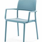 Bora Nardi garden chair with armrests made of certified light blue material