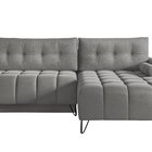 Corner sofa with sleeping function Minna L-shaped Amon 09 with container hydrophobic velvet universal