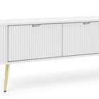 Zova TV cabinet, three-door, with slatted fronts, 168 cm, white