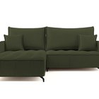 Corner sofa with sleeping function Arandes L-shaped with container Castel 39 easy-cleaning velvet left-hand side