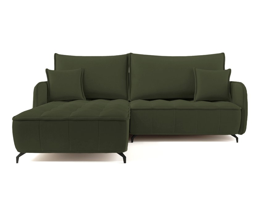 Corner sofa with sleeping function Arandes L-shaped with container Castel 39 easy-cleaning velvet left-hand side