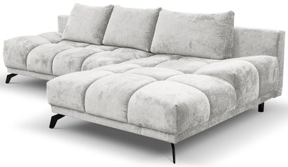 Corner sofa with sleeping function Felipe L-shaped left side with container Aragon 80