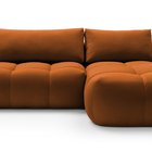 Ombo L-shaped corner sofa with sleeping function with container Salvador 14, hydrophobic velvet, right-hand side