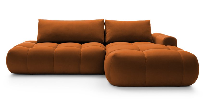 Ombo L-shaped corner sofa with sleeping function with container Salvador 14, hydrophobic velvet, right-hand side