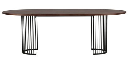 Pestiter Dining Table 110x220cm Walnut/Steel Base