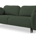 Bafra sofa bed with sleeping function and bedding container, olive velvet