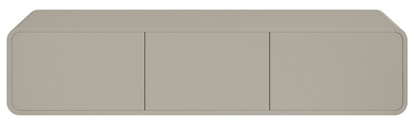 TV cabinet Oro 154 cm with three drawers hanging gray beige