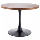 Amadeo dining table round top 100 cm walnut/matt black