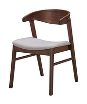 Panize wooden chair walnut/beige