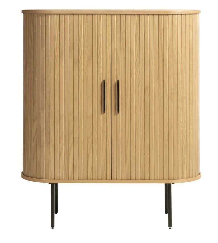 Gativel chest of drawers, natural oak slats