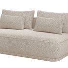 Leanno three-seater sofa with Loop 03 boucle container