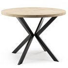 Seolas round table extendable 120 cm Craft Oak Gold/Black